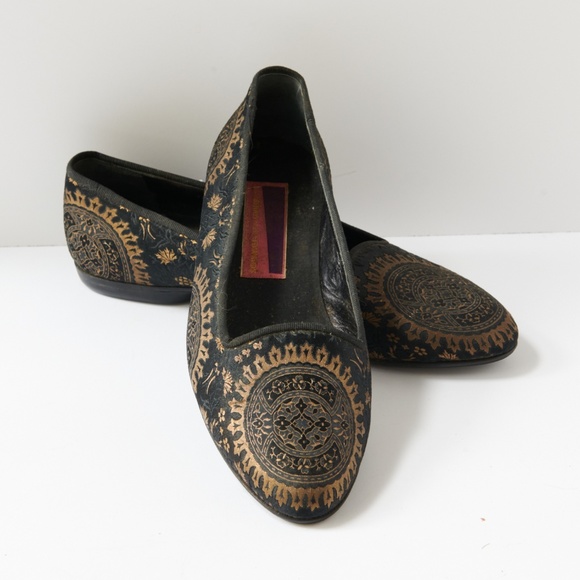 80s - SUSAN BENNIS - WARREN EDWARDS - Loafer - Men\'s - 9.5 - BLK Silk main image 7